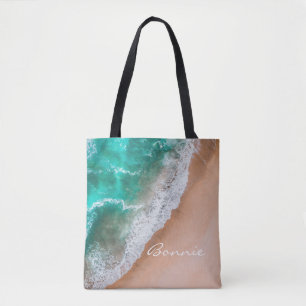 Tote Bag Eau de plage de sable en bord de mer été tropical