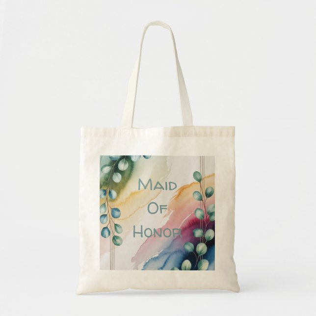 Tote Bag Eau-forte Personnalisée Eucalyptus Demoiselle d'Ho (Devant)