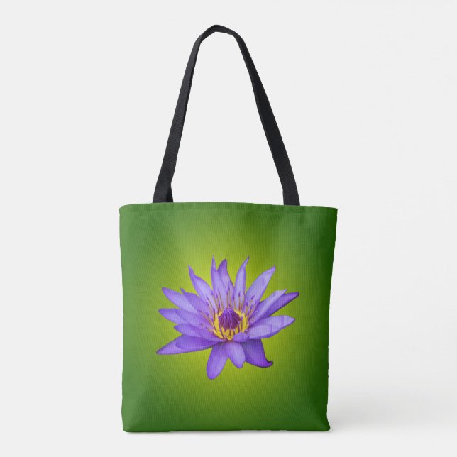 Tote Bag Eau Lily Étang Aquatique Purple Fleurit (Dos)