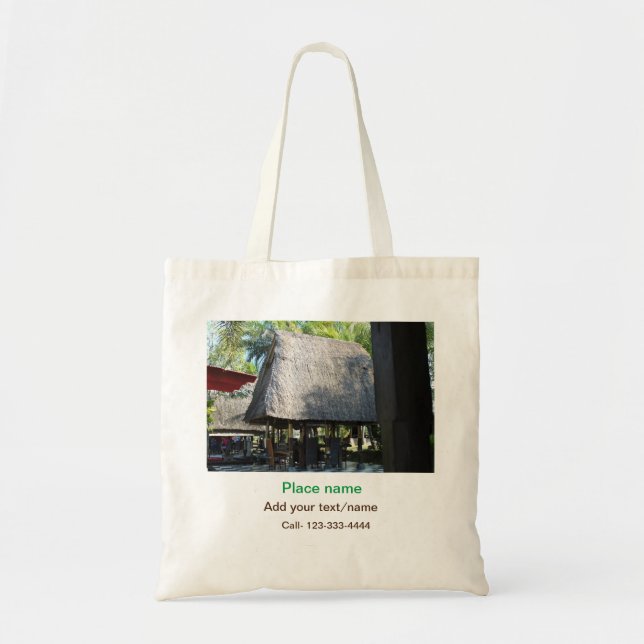 Tote Bag eau océan plage photo ajouter nom texte place été (Devant)