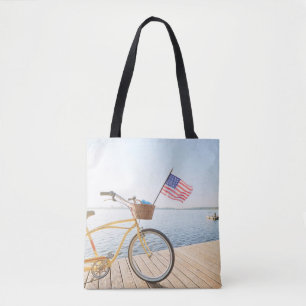 Tote Bag Eau Vélo au bord du lac