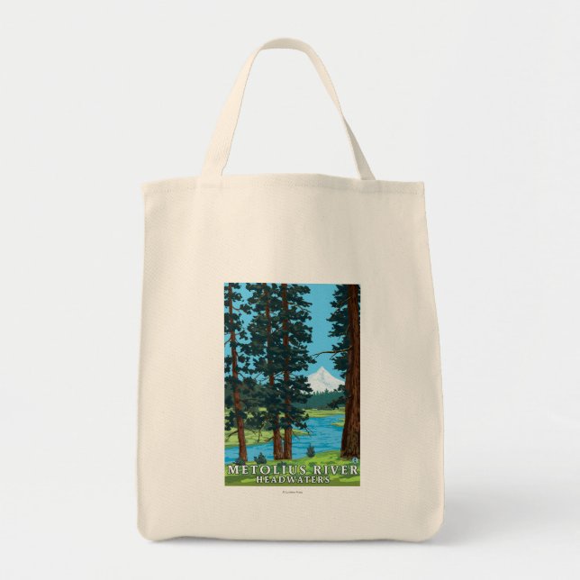 Tote Bag Eaux centrales de la rivière Metolius, Oregon (Devant)