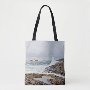 Tote Bag Eaux océaniques tempête rochers mer