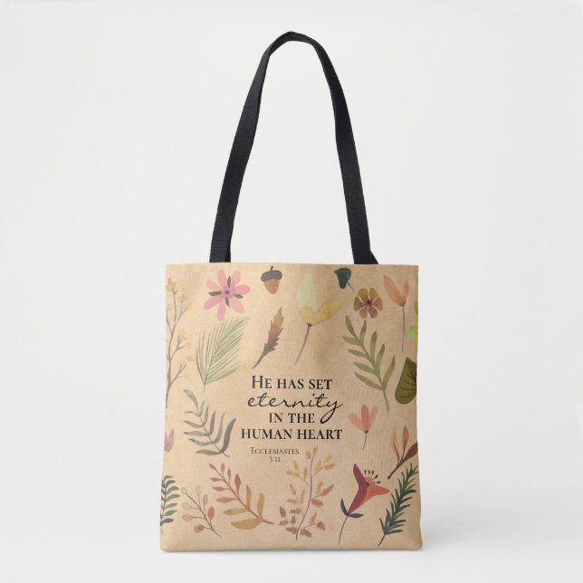 Tote Bag Ecclésiaste 3:11 Il a mis l'éternité dans le coeur (Devant)