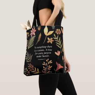 Tote Bag Ecclesiastes 3:1 À tout il y a une saison,