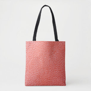 Tote Bag Échantillon d'ameublement en cuir orange textureab