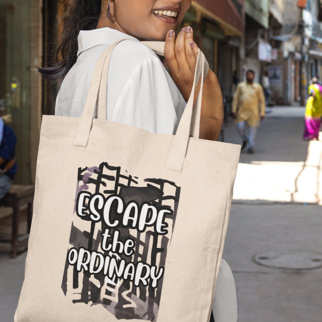 Tote Bag Échapper à l'ordinaire Inspirational Wanderlust ca (Shop now and escape the ordinary today!)