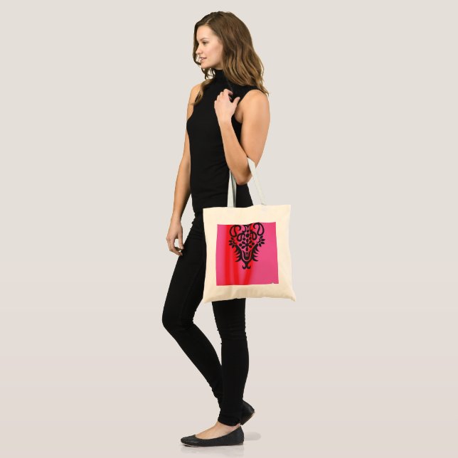 Tote Bag Écharpe rouge et verte remarquable pour la rue Thr (Devant (modèle))
