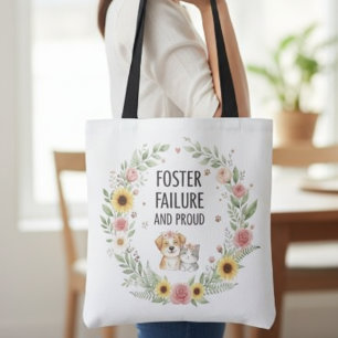 Tote Bag Échec de Foster Floral – Cadeau fièrement adopté p