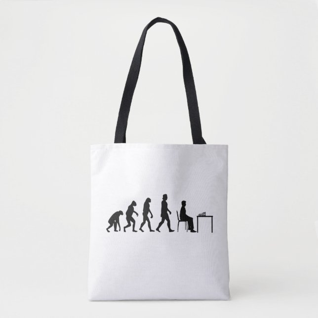Tote Bag Échecs - Évolution du joueur d'échecs (Devant)