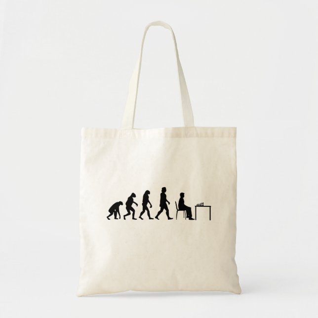 Tote Bag Échecs - Évolution du joueur d'échecs (Devant)