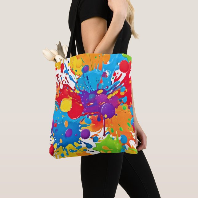 Tote Bag Éclaboussure d'art abstrait (De près)
