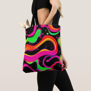 Tote Bag Éclaboussure de liquide néon électrique