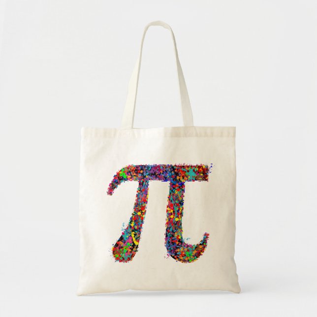 Tote Bag Éclaboussure de peinture d'action de symbole de pi (Devant)