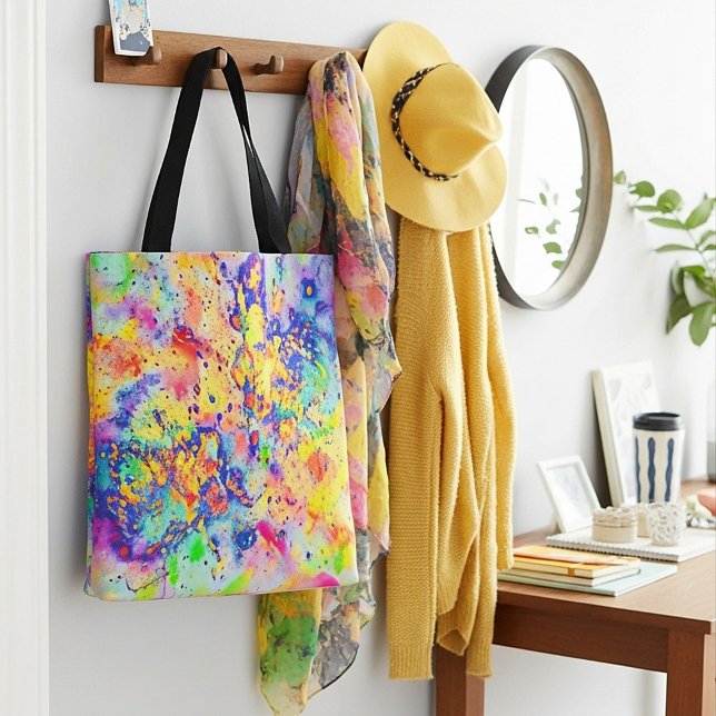 Tote Bag Éclaboussures vibrantes (Créateur téléchargé)