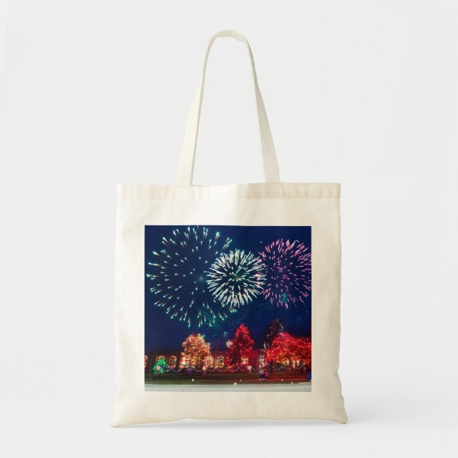 Tote Bag Éclairage de Noël décoratif personnalisé (Devant)