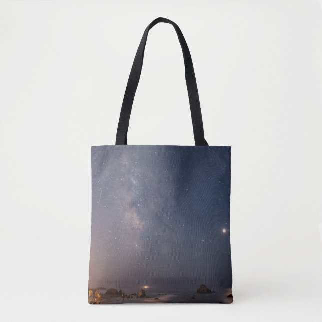 Tote Bag Éclipse lunaire & Voie lactée | Bandon Beach Orego (Devant)