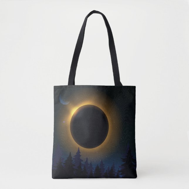 Tote Bag Éclipse solaire et lunaire (Devant)