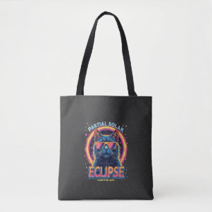 Tote Bag Éclipse solaire partielle 2025 Cat Kitten