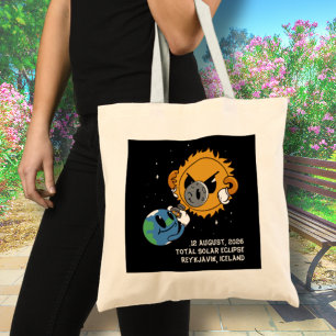 Tote Bag Éclipse Solaire Totale 2026 Islande Photobomb
