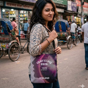 Tote Bag Éclipse solaire totale août 2026 texte personnalis