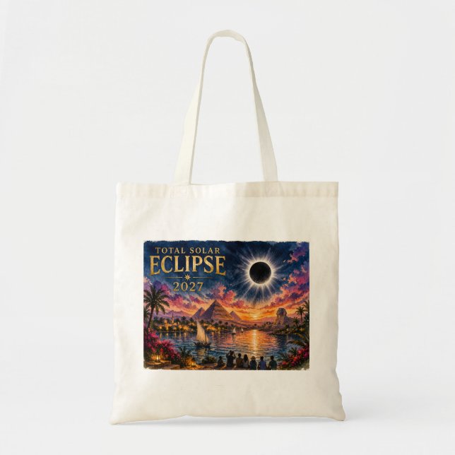 Tote Bag Éclipse solaire totale de 2027 en Égypte (Devant)