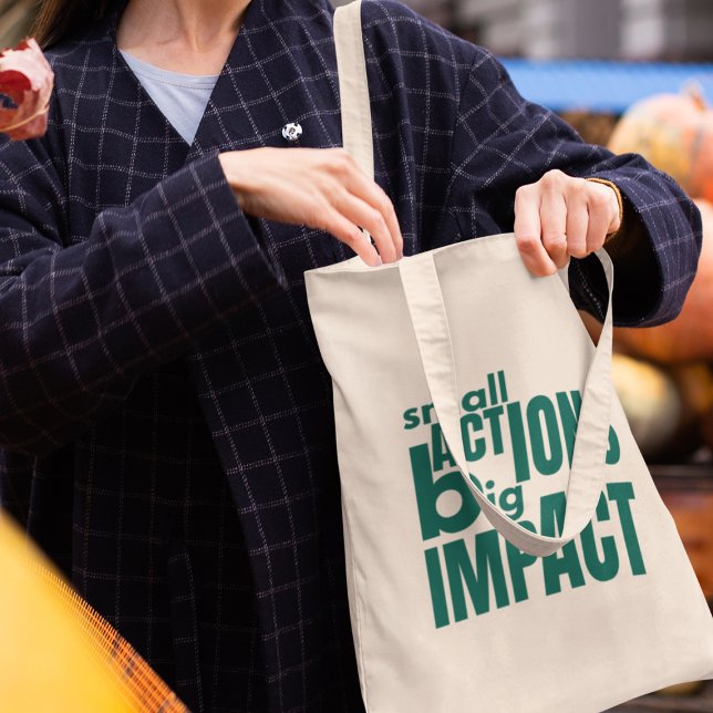 Tote Bag Éco-Convivial Durable Réutilisable Moderne Design (Get yours today and start spreading positivity, one small action at a time.)
