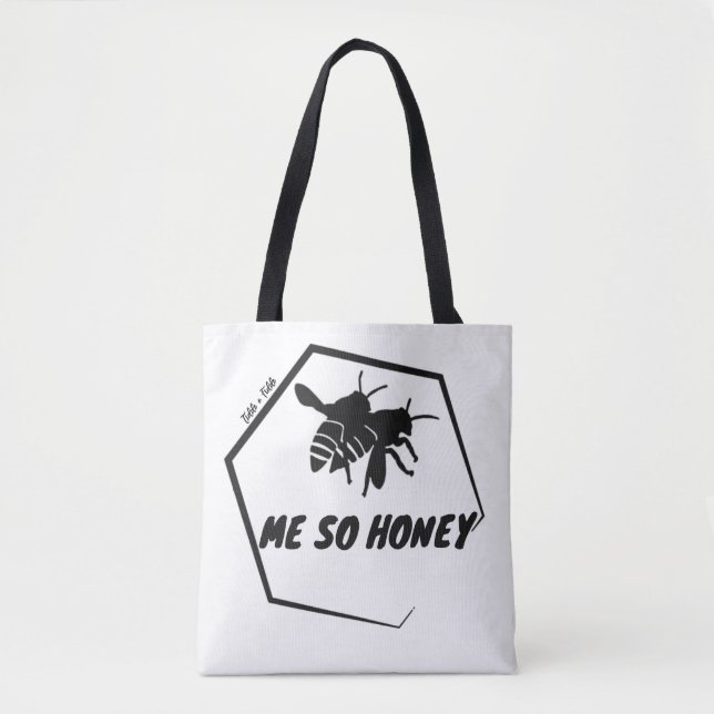 Tote Bag Eco-friendly cloth bag with lovely bees (Devant)