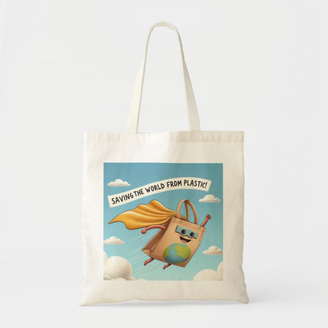 Tote Bag Eco Superhero - Devenez écolo avec style (Devant)