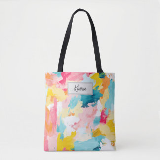 Tote Bag Ecobag avec pinceau Pastel Trucs colorés |