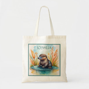Tote Bag Ecole d'aquarelle animale australienne de Platypus