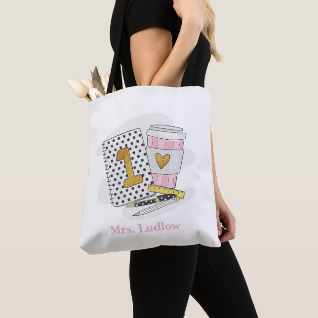 Tote Bag École de Carnet blanc de première année (De près)