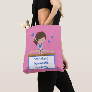 Tote Bag École de gymnastique Classe Académie Texte personn
