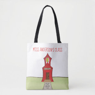 Tote Bag École de l'enseignant Aquarelle Cute classe
