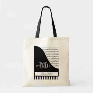 Tote Bag École de musique personnalisée Piano