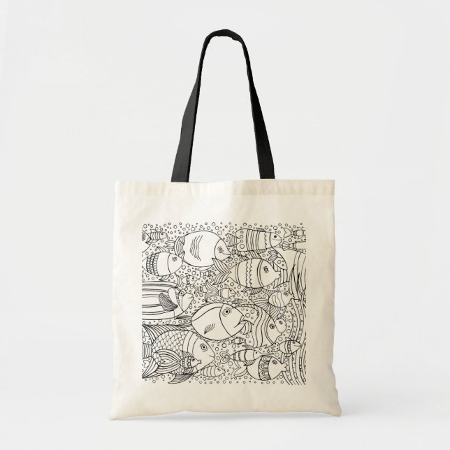Tote Bag École inspirée des poissons (Devant)