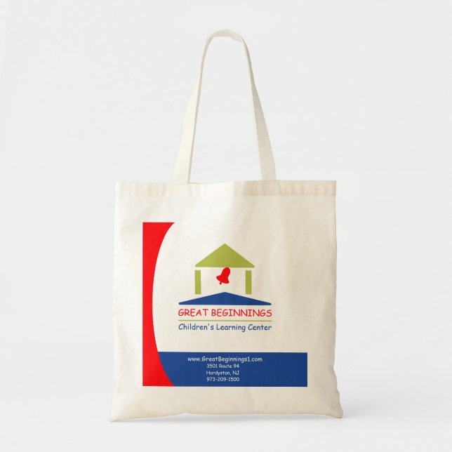 Tote Bag École personnalisée mignonne avec l'école Bell (Devant)