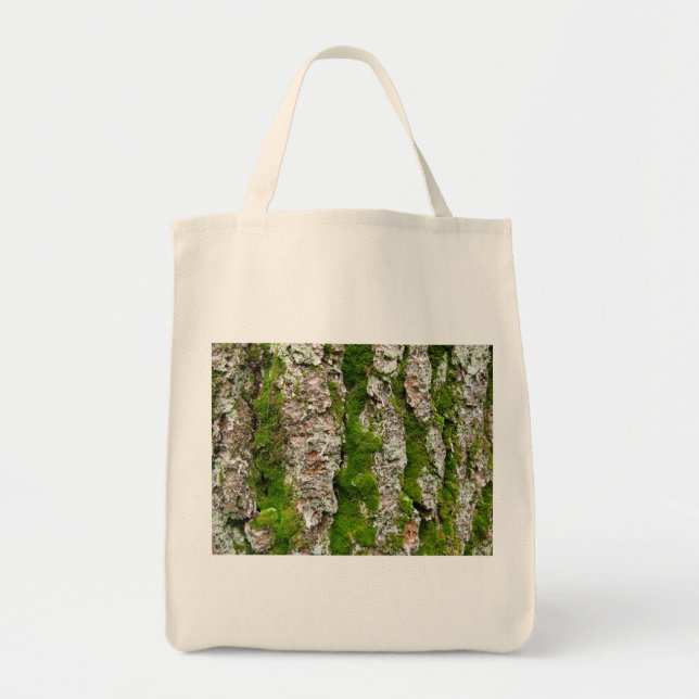 Tote Bag Écorce De Pin Arbre Avec Mousse (Devant)
