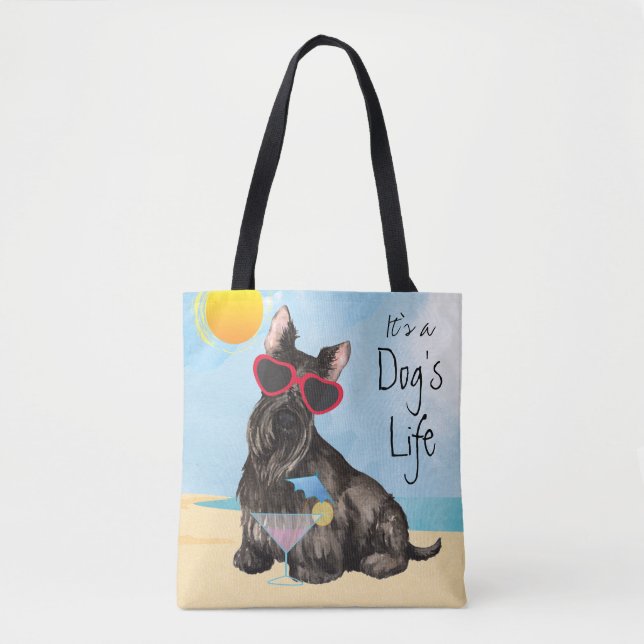 Tote Bag Écossais Terrier d'été (Devant)