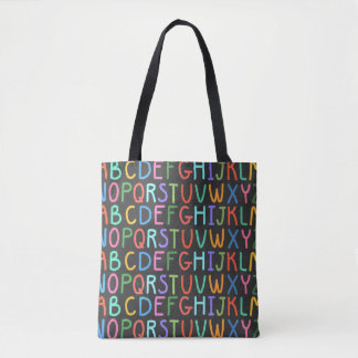 Tote Bag Écran alphabétique scolaire amusant partout sur le