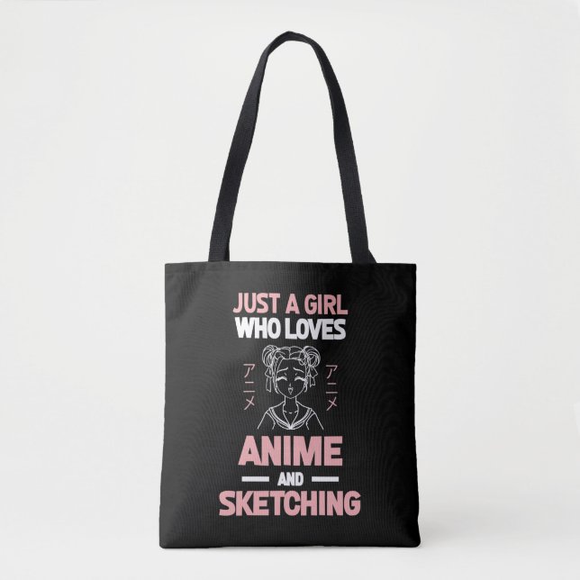 Tote Bag Écran Manga Ado de Cosplay pour filles d'Anime (Devant)