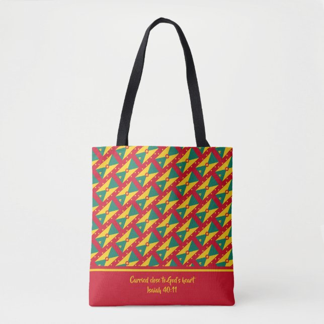 Tote Bag Écriture chrétienne GRENADA FLAG Isaiah (Devant)