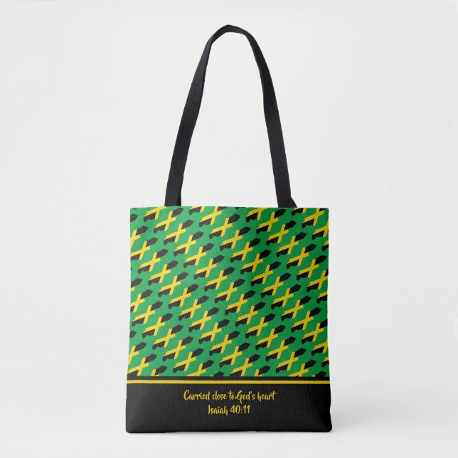 Tote Bag Écriture chrétienne JAMAICA Isaiah GREEN (Devant)