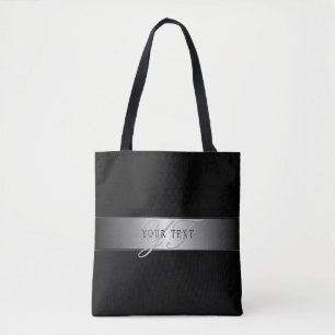 Tote Bag Écriture de monogramme élégante et modifiable No