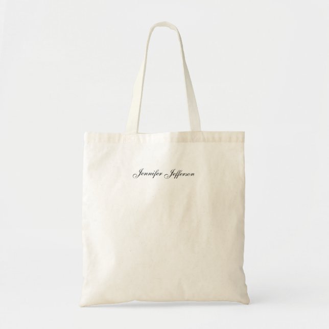 Tote Bag Écriture manuscrite moderne élégante simple profes (Devant)