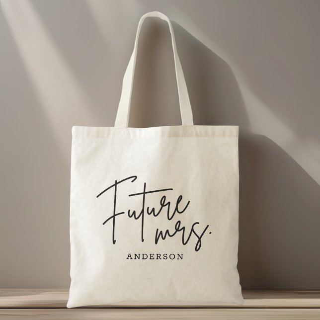 Tote Bag Écriture manuscrite moderne Future Mme (Créateur téléchargé)