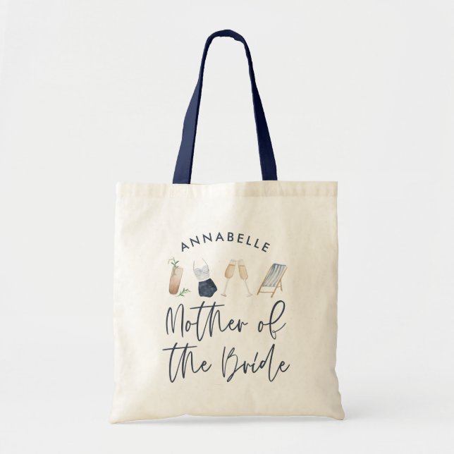 Tote Bag Écriture moderne de la poule bleue (Devant)