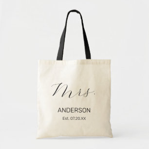Tote Bag Écriture moderne personnalisée pour Mme Black pour