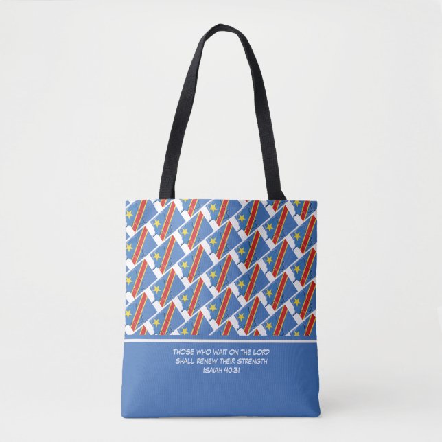 Tote Bag Écriture personnalisée DR CONGO (Devant)