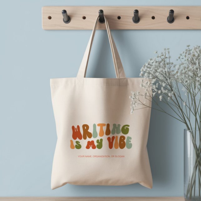 Tote Bag Écriture Rétro Groovy est mon truc, écrivain, aute (Créateur téléchargé)